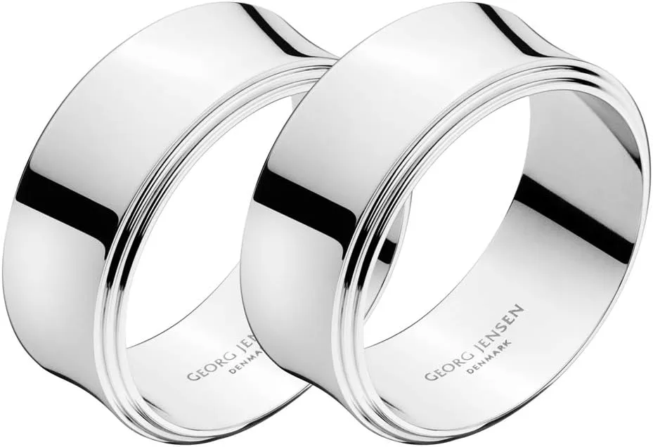 Georg Jensen Pyramid Napkin Rings (Set of 2)