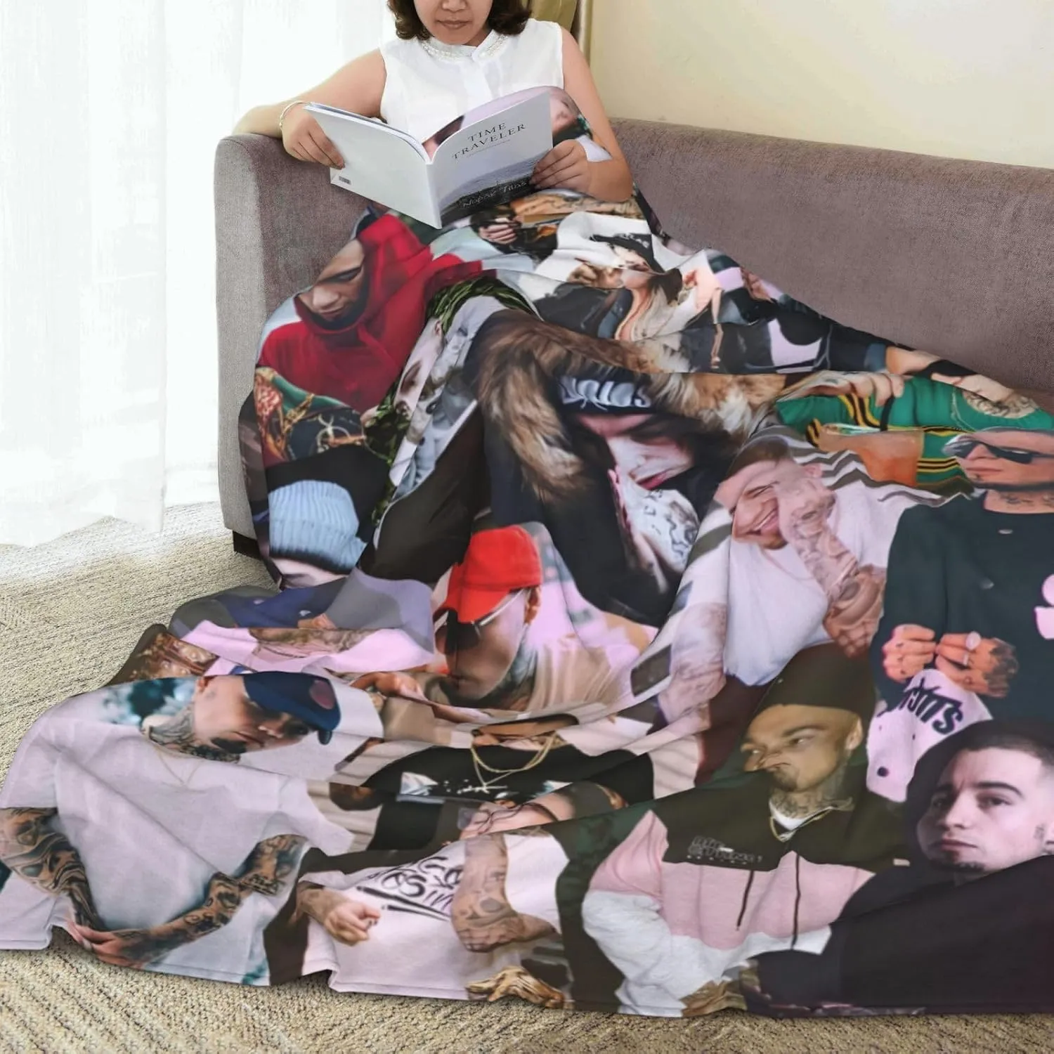 Gera Mx Blanket Flannel Fleece Printed Throw Blankets Ultra Soft Micro Warm Blanket for All Season Bedding Chair Sofa Couch Bed 50"x40"
