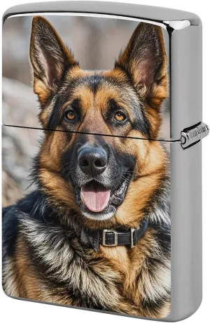 German Shepherd DogLighter Case Waterproof Lighter Sleeve Lighters Protective Cover with Graffiti Design