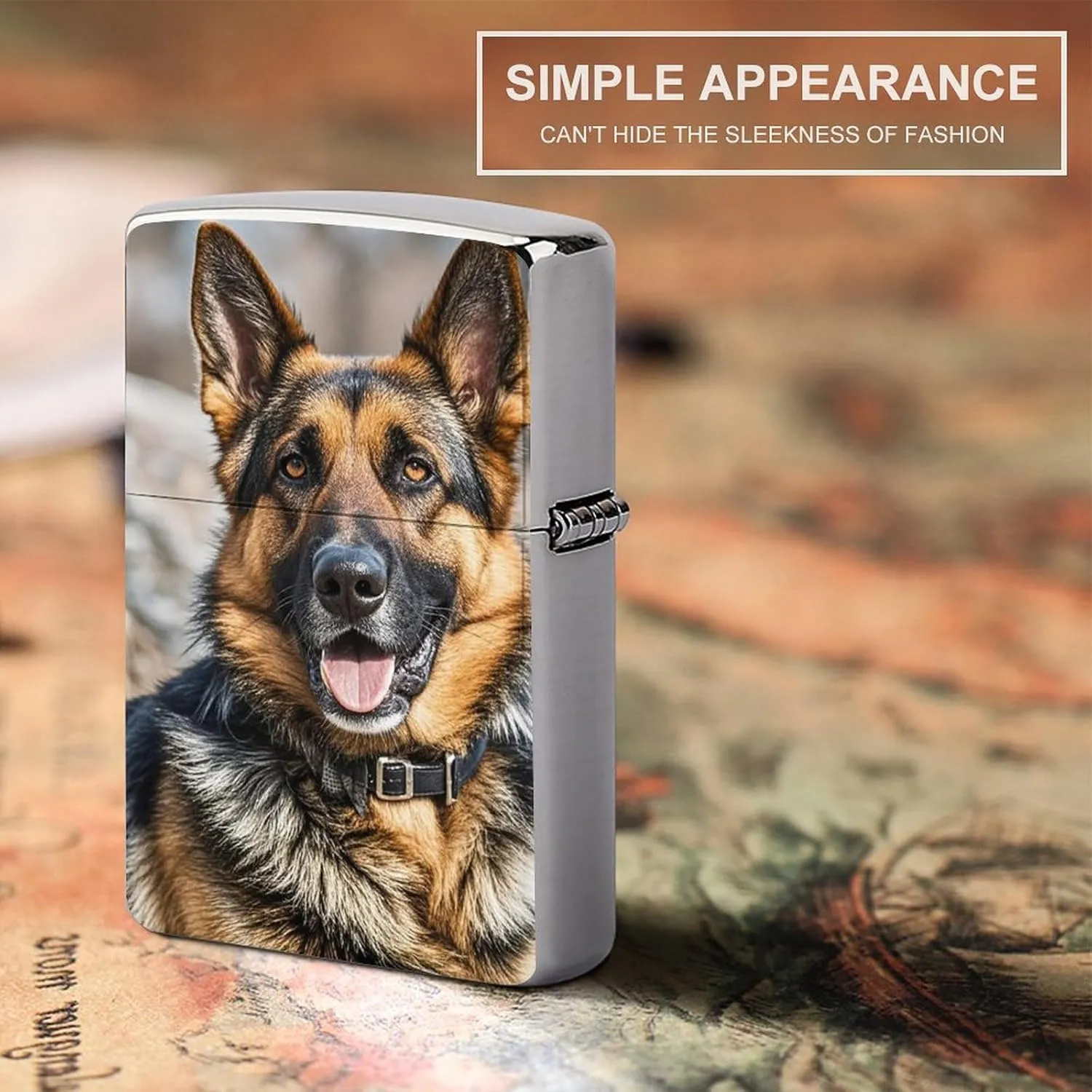 German Shepherd DogLighter Case Waterproof Lighter Sleeve Lighters Protective Cover with Graffiti Design