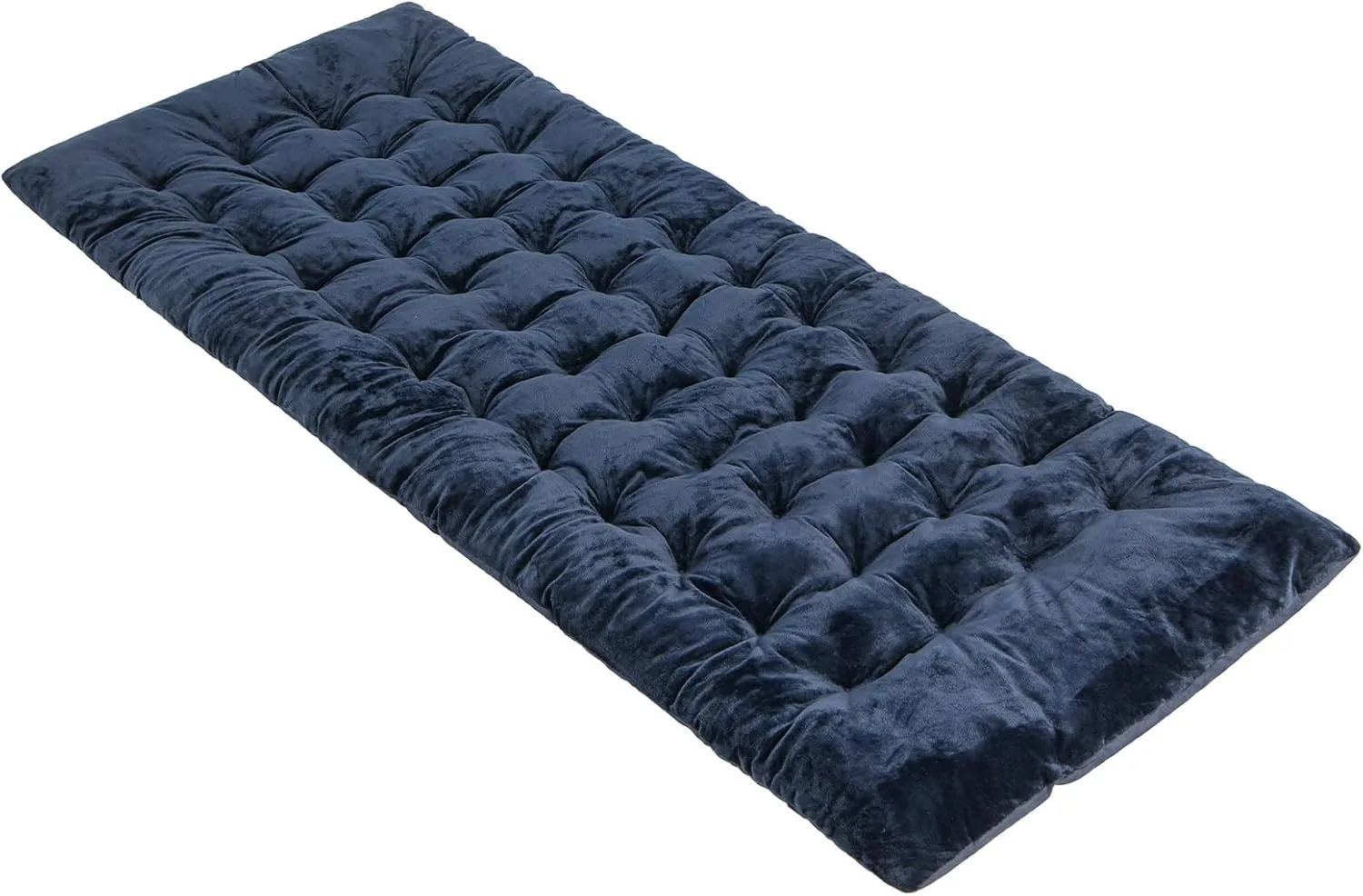 Giantex Camping Cot Pad, 75" x 27.5" x 3" Recliner Cushion with 4 Fixing Straps, Thickened Cushion for Lounge Chair and Swing, Indoor Outdoor Use, Mattress Pad for Hiking Travel Camp Vacation (Blue)