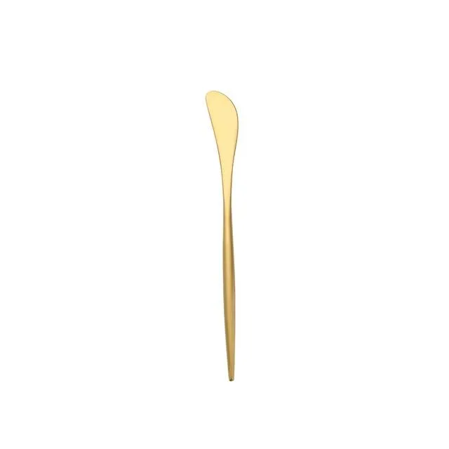 Gold Round Cutlery Set  Stainless Steel (4pcs