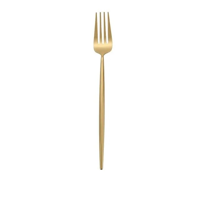 Gold Round Cutlery Set  Stainless Steel (4pcs