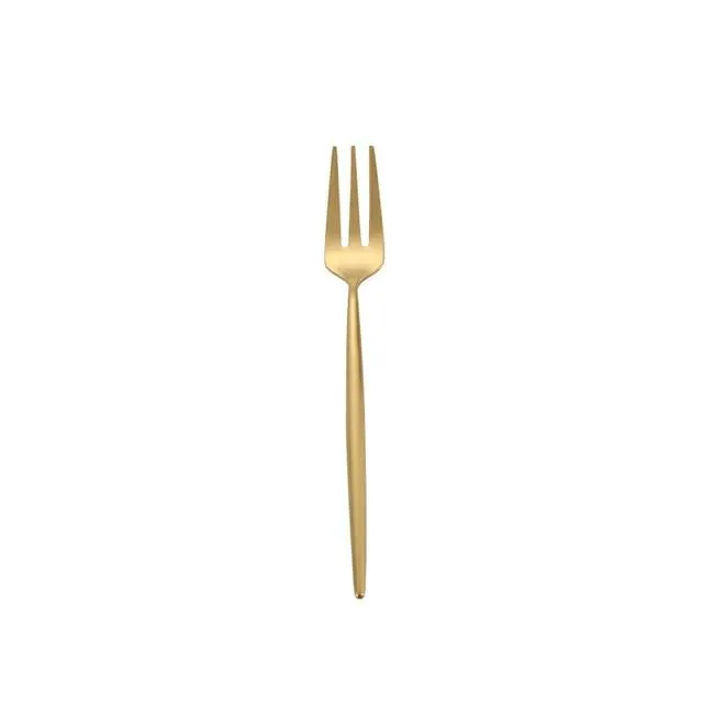 Gold Round Cutlery Set  Stainless Steel (4pcs
