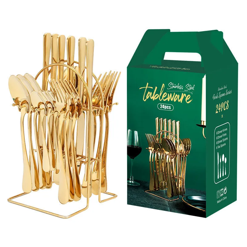 Gold Stainless Steel Dinnerware Set