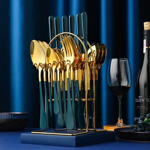 Gold Stainless Steel Dinnerware Set