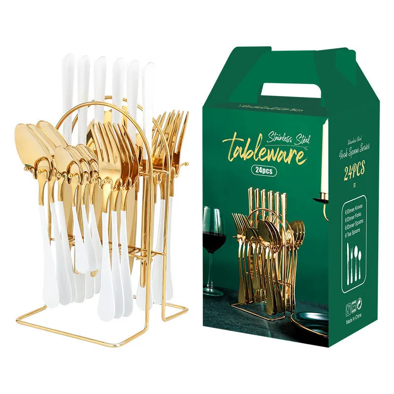 Gold Stainless Steel Dinnerware Set