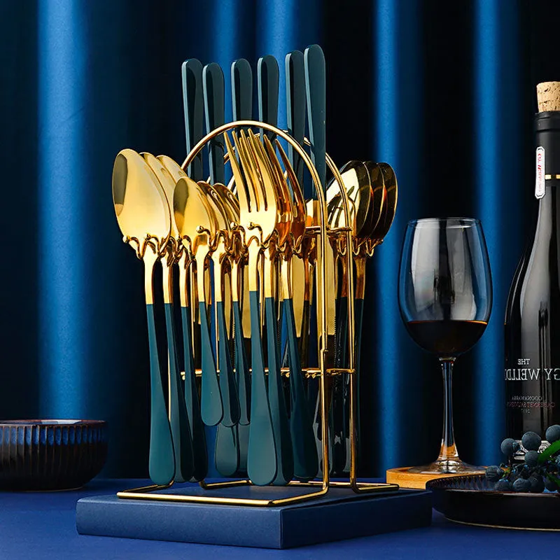 Gold Stainless Steel Dinnerware Set