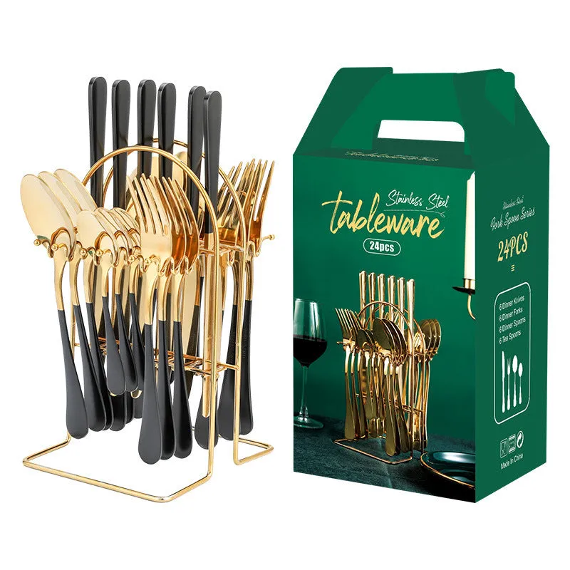 Gold Stainless Steel Dinnerware Set