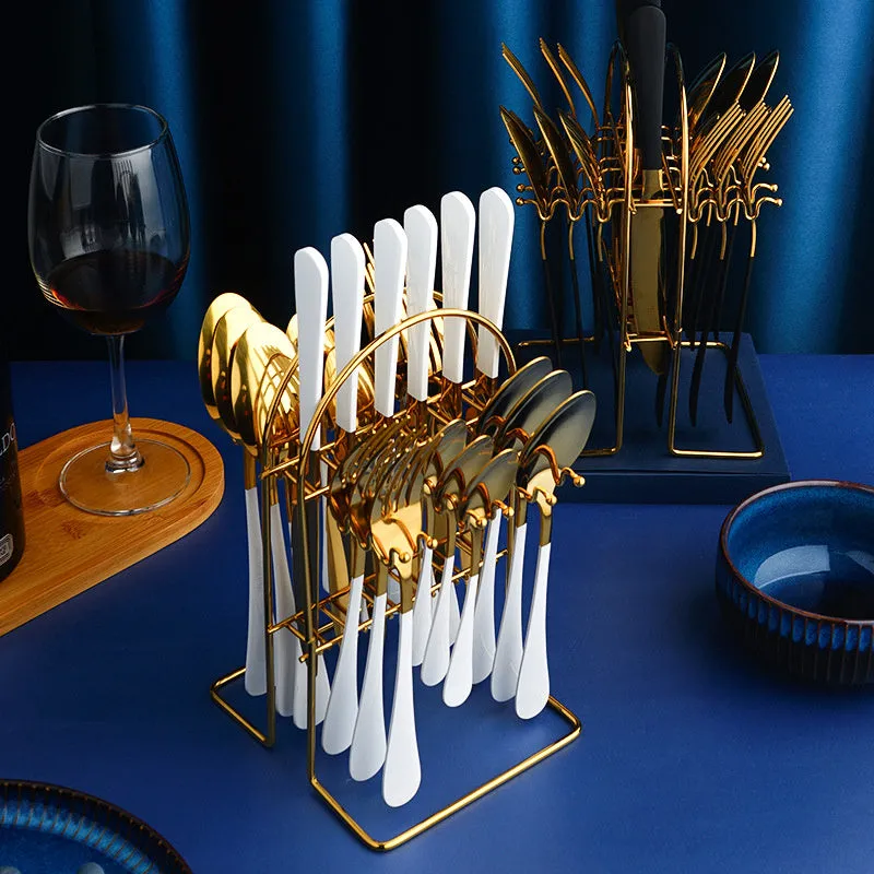 Gold Stainless Steel Dinnerware Set