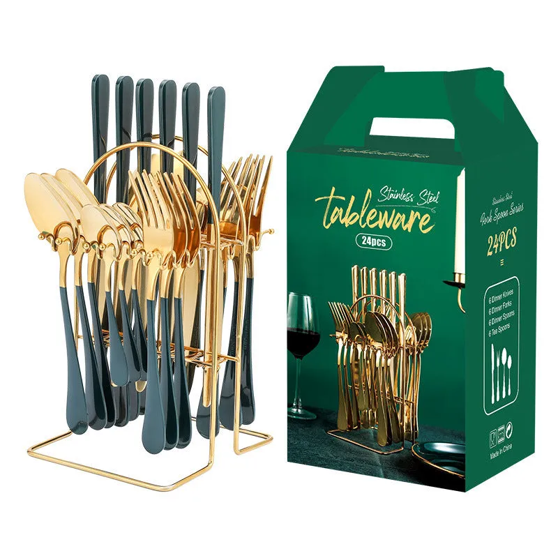 Gold Stainless Steel Dinnerware Set