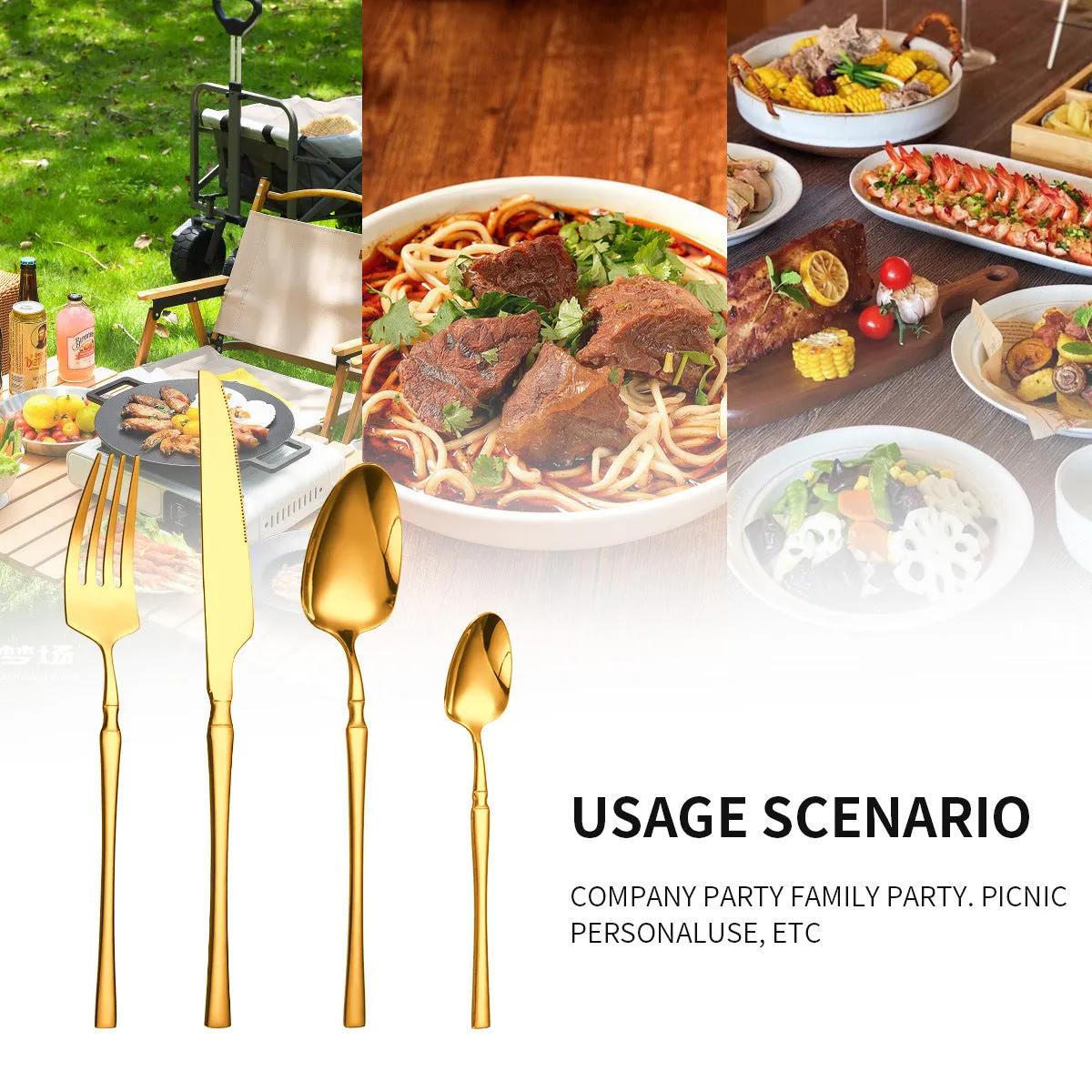 Gold Stainless Steel Tableware Gift Box