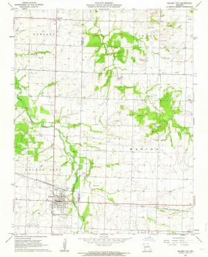 Golden City MO topo map, 1:24000 Scale, 7.5 X 7.5 Minute, Historical, 1962, Updated 1964, 26.8 x 22 in