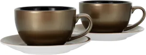 Golden Days Series 25850, 4-Piece Crockery Set, Cappuccino Set Made of Stoneware, Dishwasher and Microwave Safe, Quality Production