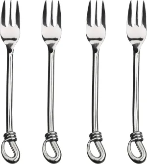 Gourmet Settings Twist Cocktail Forks Stainless Steel Set of 4