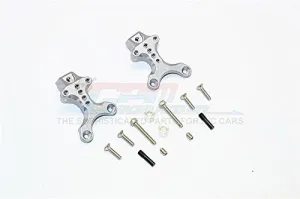 GPM For Thunder Tiger Kaiser XS Upgrade Parts Aluminum Front/Rear Adjustable Shock Mount - 2Pcs Set Gray Silver
