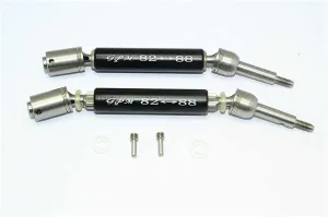 GPM for Traxxas XO-01 Supercar Upgrade Parts Stainless Steel 304   Aluminum Rear CVD Drive Shaft - 1Pr Set Black