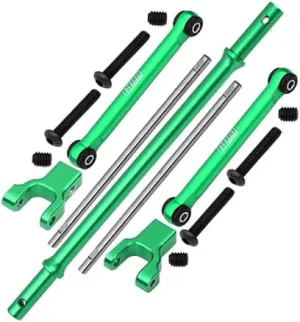 GPM Stainless Steel Rear Sway Bar & Aluminum Sway Bar Arm & Stainless Steel Linkage-12Pc Set for AXIAL 1/10 Rbx10 Ryft Rock Bouncer-Axi03005 (Green)