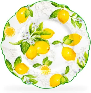 Grace Teaware Lemon Garden Fine Porcelain Dessert Salad Plate (1)
