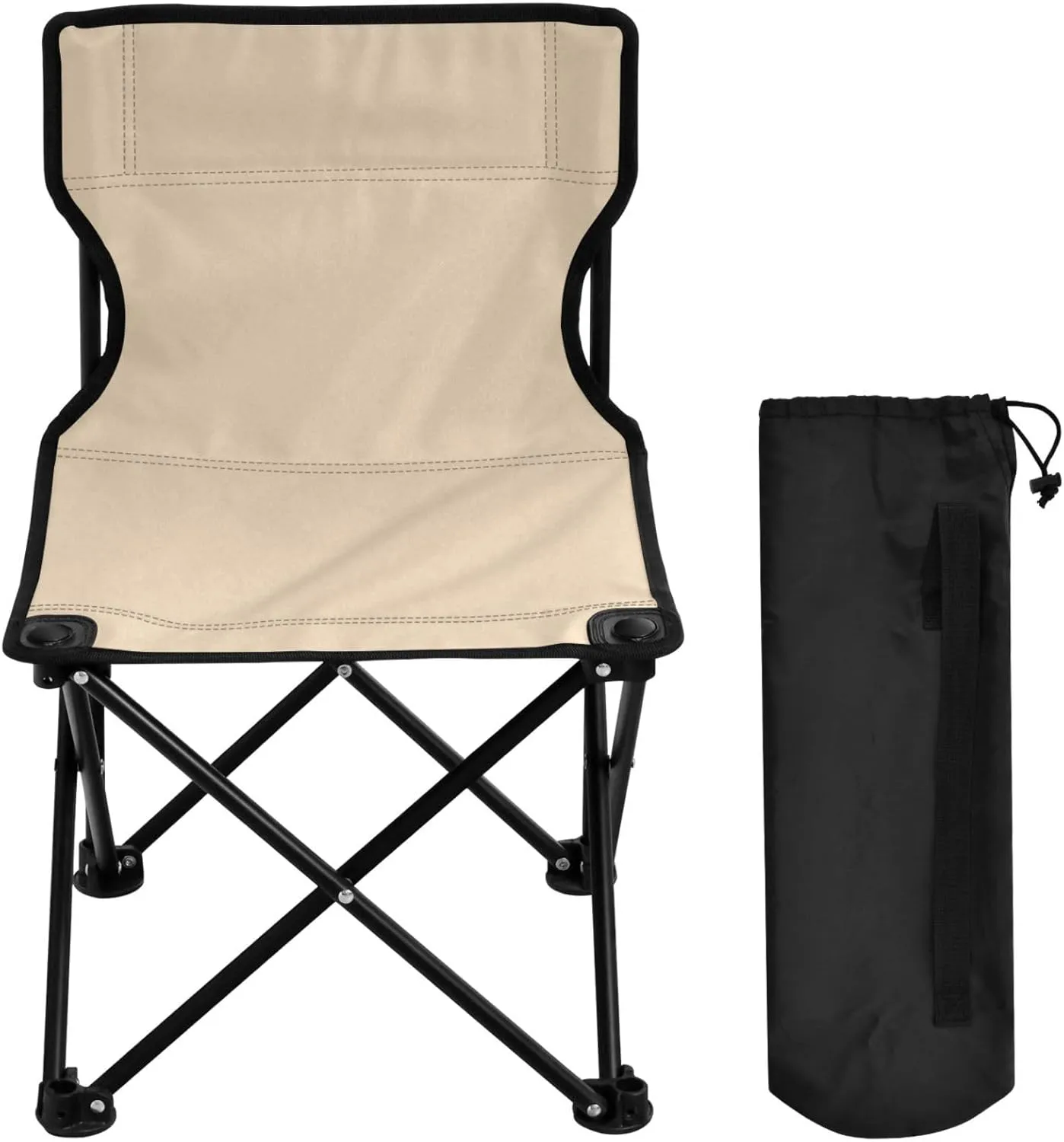 Gredecor Camping Chairs,Bisque Lightweight and Supportive Chairs and Lightweight Individuals - Compact, Durable, and Portable - Ideal for Camping, Hiking, Beach, and Picnics - Carry Bag
