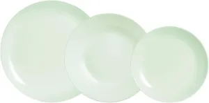 Green Opal Glass Tableware 12 Pieces, 4 People