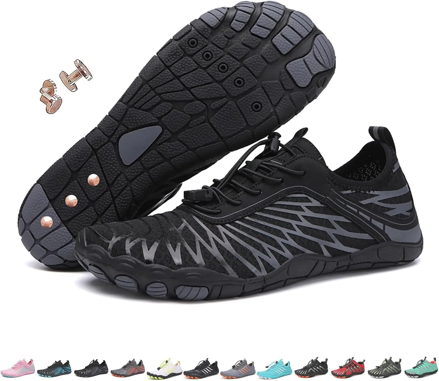 Grounding Shoes with Copper, Grounded Barefoot Footwear for Women Men Neuropathy, Non-Slip Comfortable, Water Hiking Shoes for Women