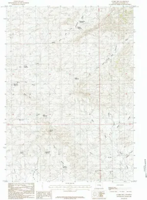Gumbo Hill WY topo map, 1:24000 Scale, 7.5 X 7.5 Minute, Historical, 1984, Updated 1984, 26.7 x 21.6 in