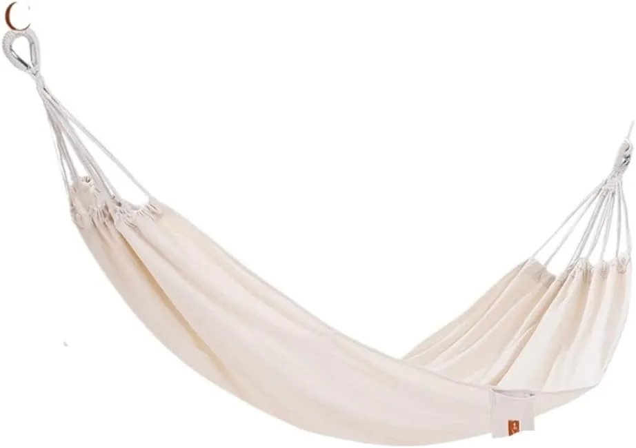 Hammocks Outdoor Hammock Outdoor Swing Adult Thick Double Anti-Rollover Dormitory Dormitory Student Hanging Chair Camping Hammocks(White,Small)
