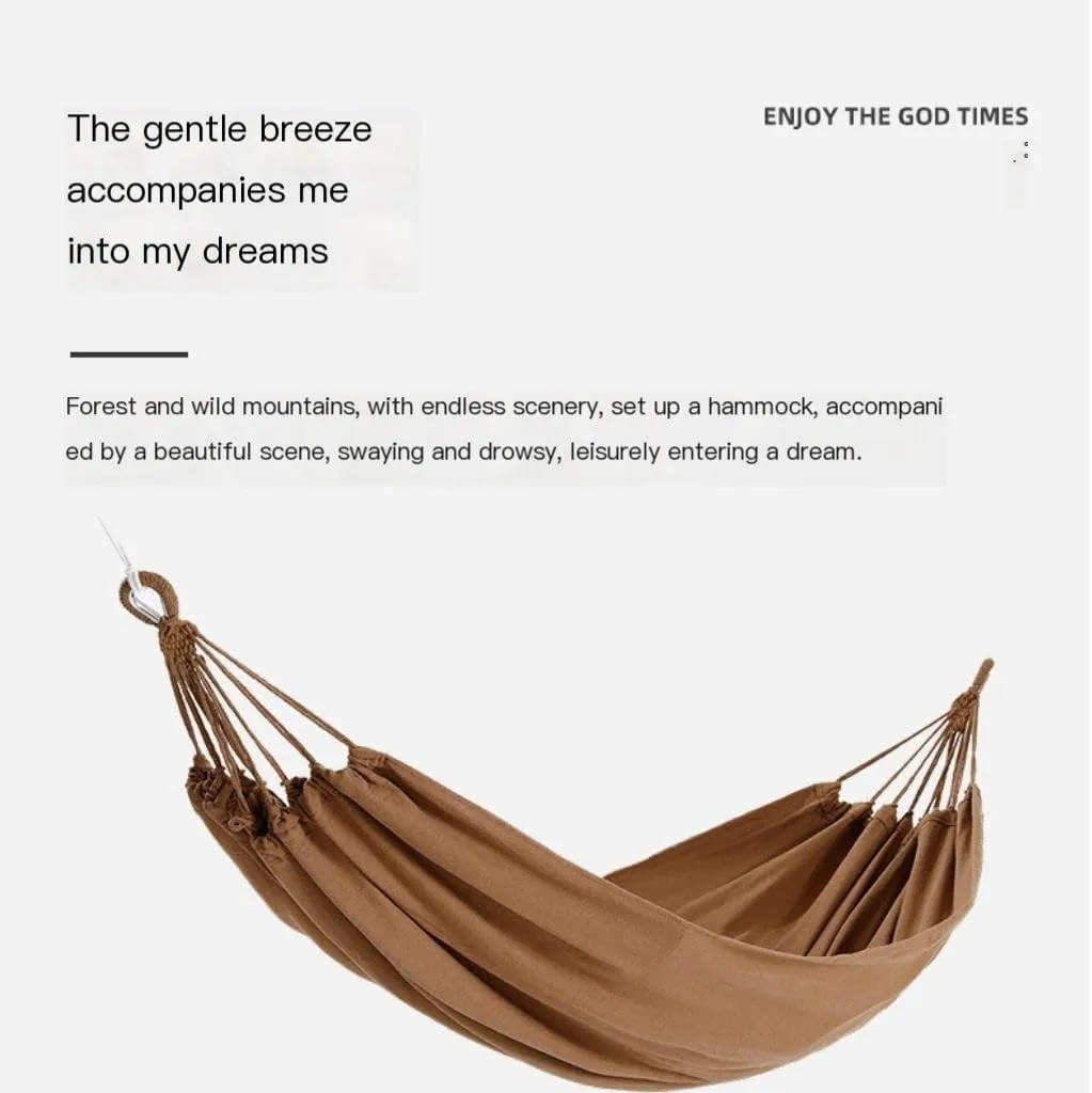 Hammocks Outdoor Hammock Outdoor Swing Adult Thick Double Anti-Rollover Dormitory Dormitory Student Hanging Chair Camping Hammocks(White,Small)