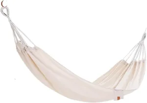 Hammocks Outdoor Hammock Outdoor Swing Adult Thick Double Anti-Rollover Dormitory Dormitory Student Hanging Chair Camping Hammocks(White,Small)