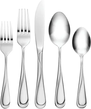 Hampton Forge Swirl 58-Piece Flatware Set,