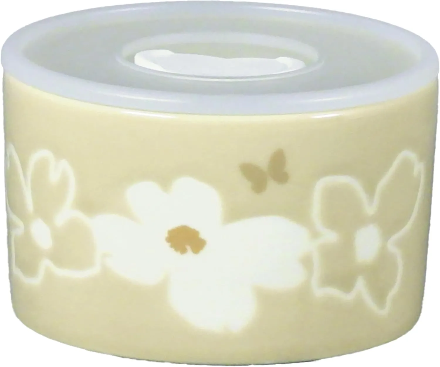Hanae Mori MB6500-82-S3 Range Pack, Storage Container, Canister, 3-piece Set (Diameter x Depth 2.4 inches (10 x 6 cm), Fleur, Floral, Dishwasher Safe, Microwave Safe, Tableware, Gift, Wedding Gift,