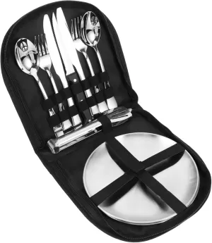 Happyyami Outdoor Tableware Camper Accessories Gadgets Holder Cutlery Basket Griddle Camping Bowls Pot Inside
