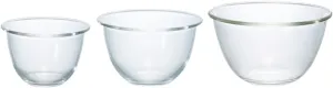 HARIO MXPN-3704 Heat Resistant Glass Bowl, 30.4 fl oz (900 ml), 59.1 fl oz (1,500 ml), 7.6 fl oz (2