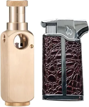 Heavy Machine Trench Brass Integrated Kerosene Lighter Retro Metal Lighter