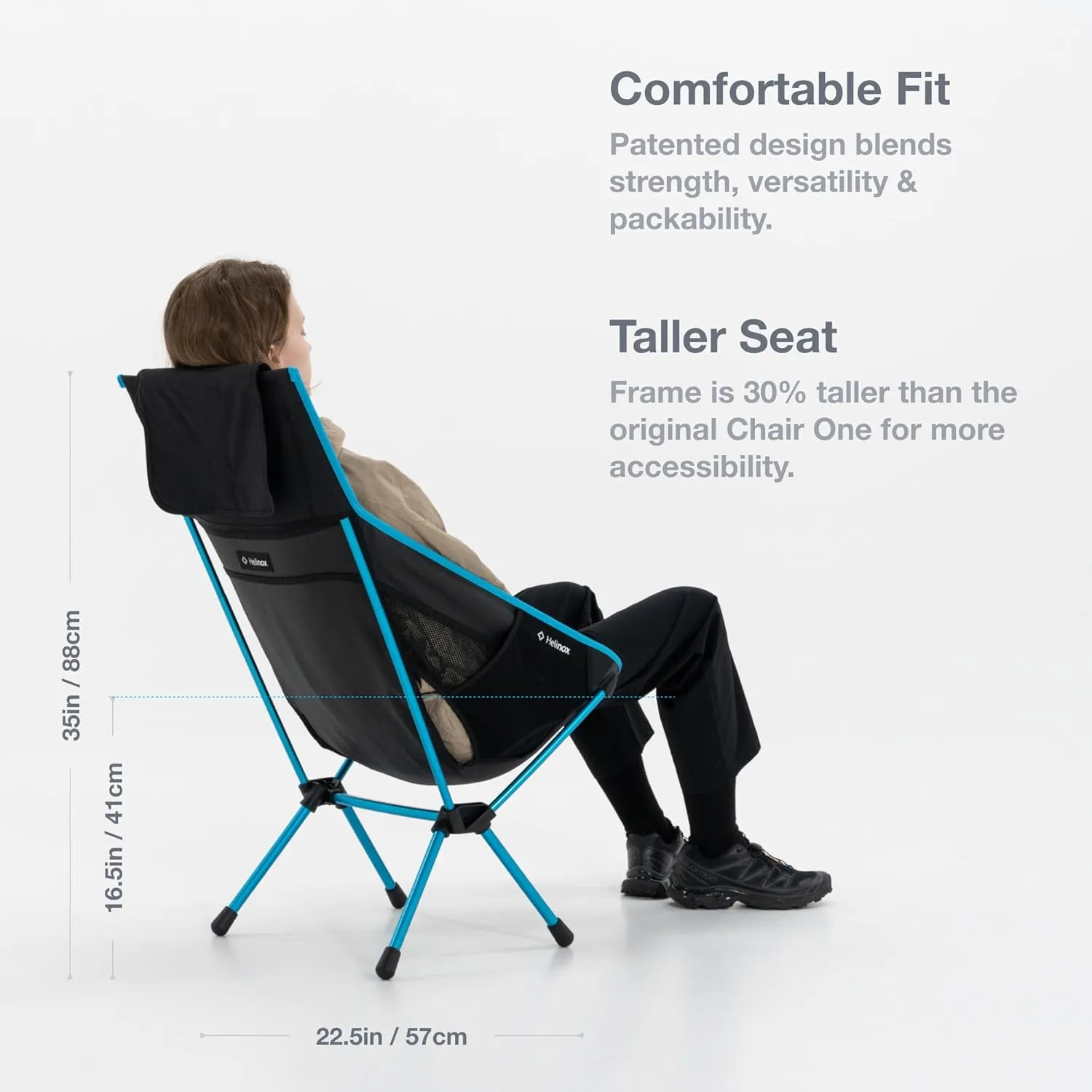 Helinox Chair One Highback (re) High-Performance Camping Chair, Flame Multiblock
