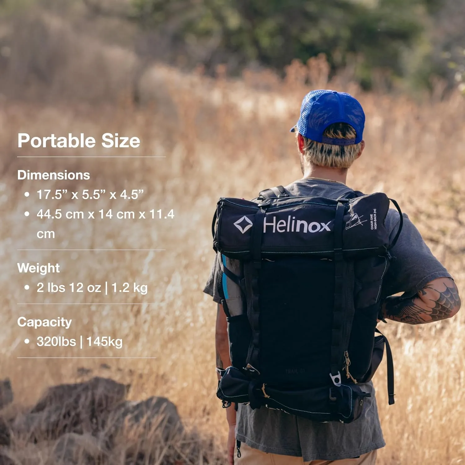 Helinox Chair One Highback (re) High-Performance Camping Chair, Flame Multiblock