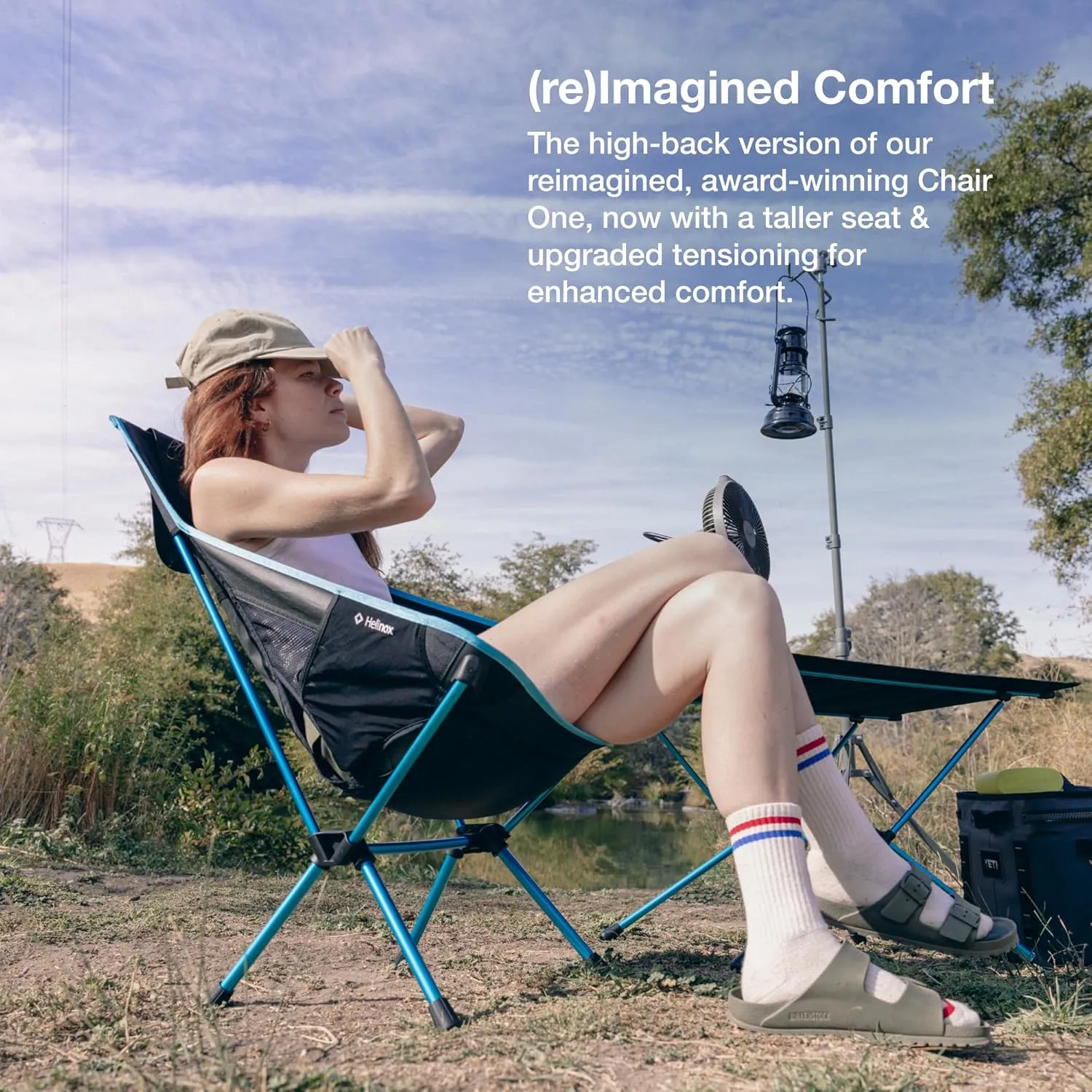 Helinox Chair One Highback (re) High-Performance Camping Chair, Flame Multiblock