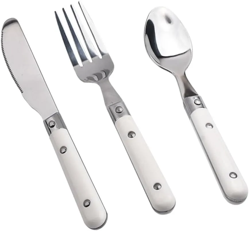 Hemoton 9 Piece Stainless Steel Kids Silverware Set,Children Tableware Includes 3 Spoons&Forks&Butter Knives, Ideal for Preschooler, Mirror Polished, Dishwasher Safe