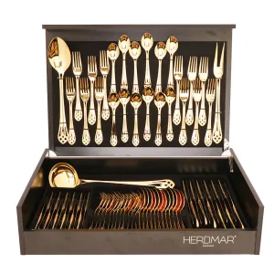 Herdmar Vitral 18/10 Cutlery Set Gold Plated 75 pcs