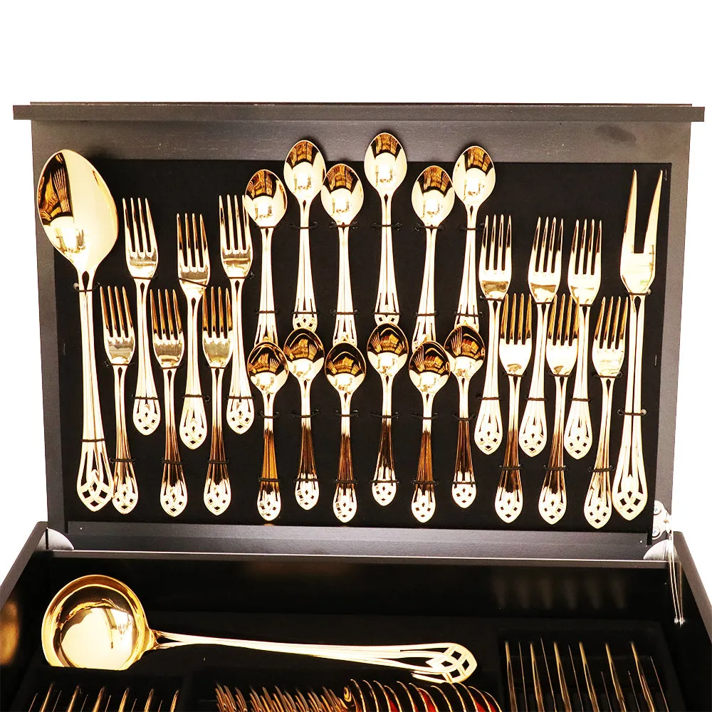 Herdmar Vitral 18/10 Cutlery Set Gold Plated 75 pcs