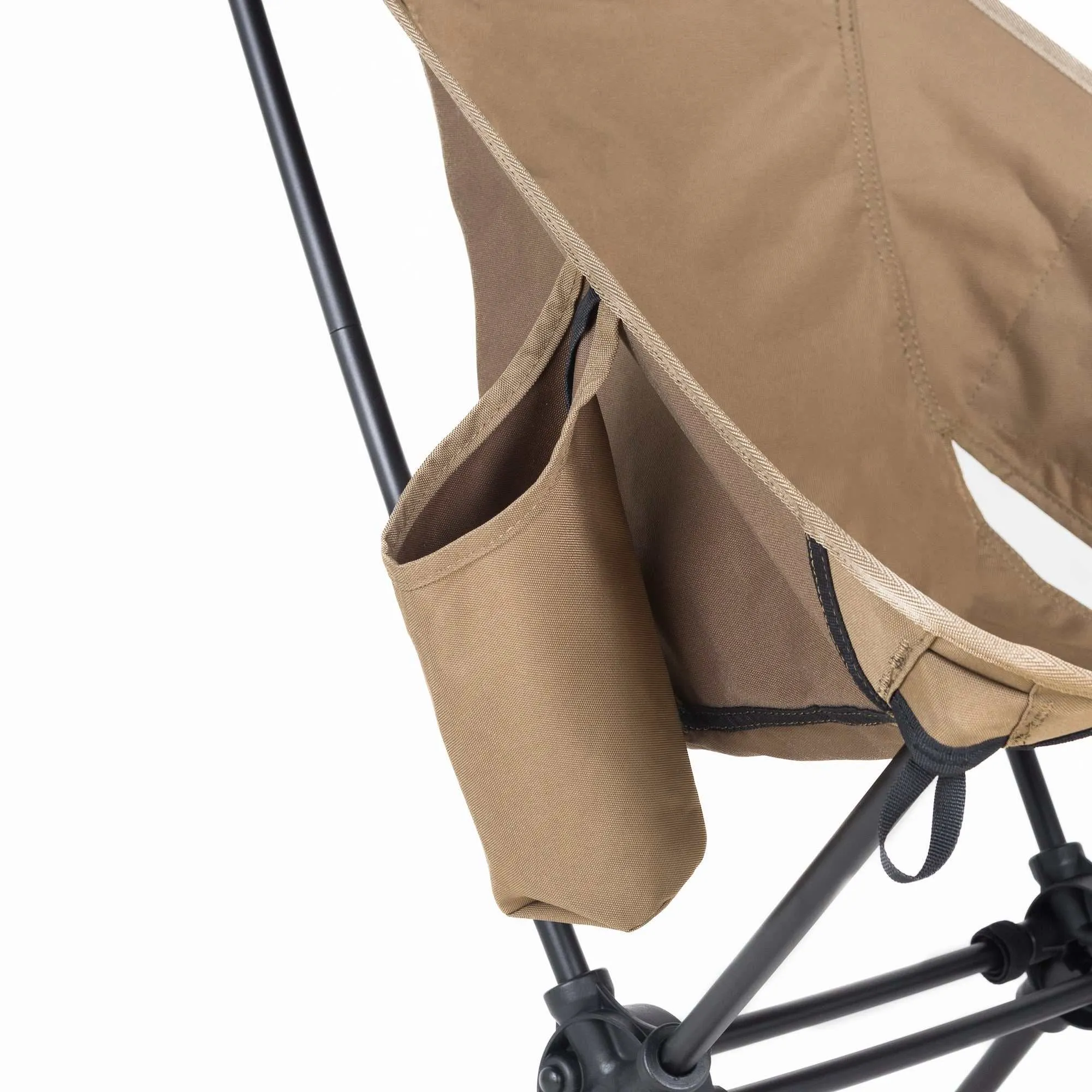High Back Ultralight Folding Camping Chair With Storage Pouches, Khaki