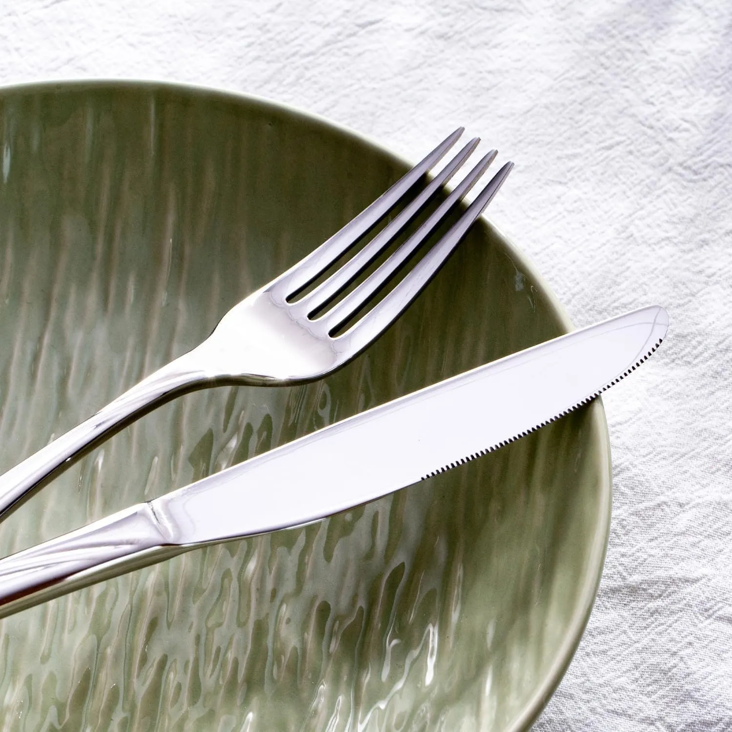 HIKAA Fibonacci 20PCS Flatware Set, Heavy Duty Silverware Set Stainless Steel Flatware Set, Service for 4, Mirror Polished Cutlery Set