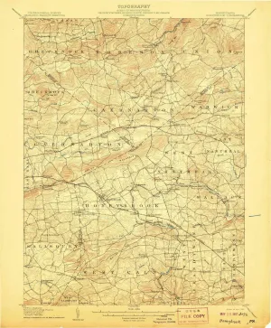 Honeybrook PA topo map, 1:62500 Scale, 15 X 15 Minute, Historical, 1907, Updated 1907, 20 x 16.5 in