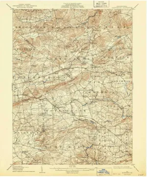 Honeybrook PA topo map, 1:62500 Scale, 15 X 15 Minute, Historical, 1907, Updated 1944, 20 x 16.5 in