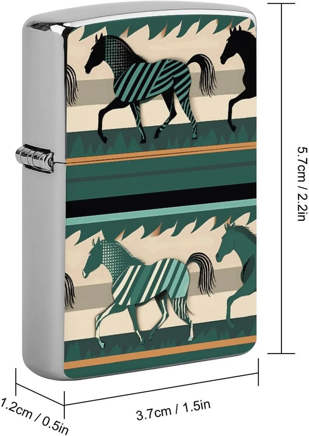 Horse Stripes PatternLighter Case Waterproof Lighter Sleeve Lighters Protective Cover with Graffiti Design