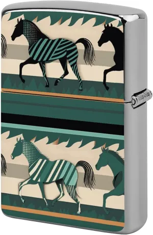 Horse Stripes PatternLighter Case Waterproof Lighter Sleeve Lighters Protective Cover with Graffiti Design