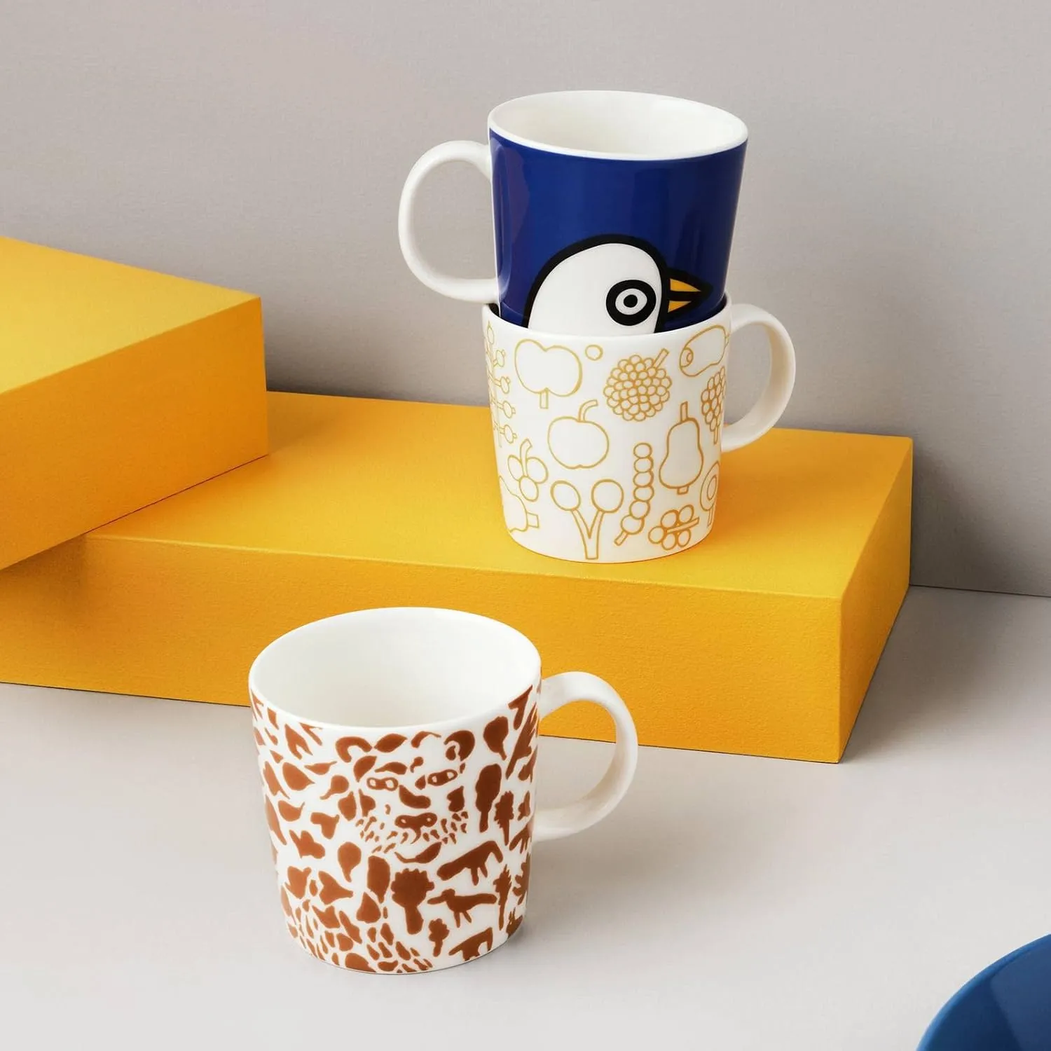 Iittala Birdie 1062498 Porcelain Mug from the Oiva Toikka Collection in Yellow 0.3 L