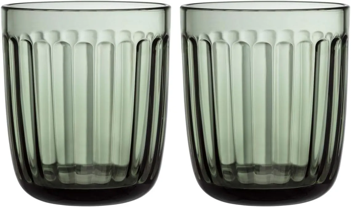 Iittala Raami Tumblers (9 Oz), Set of 2, Pine Green