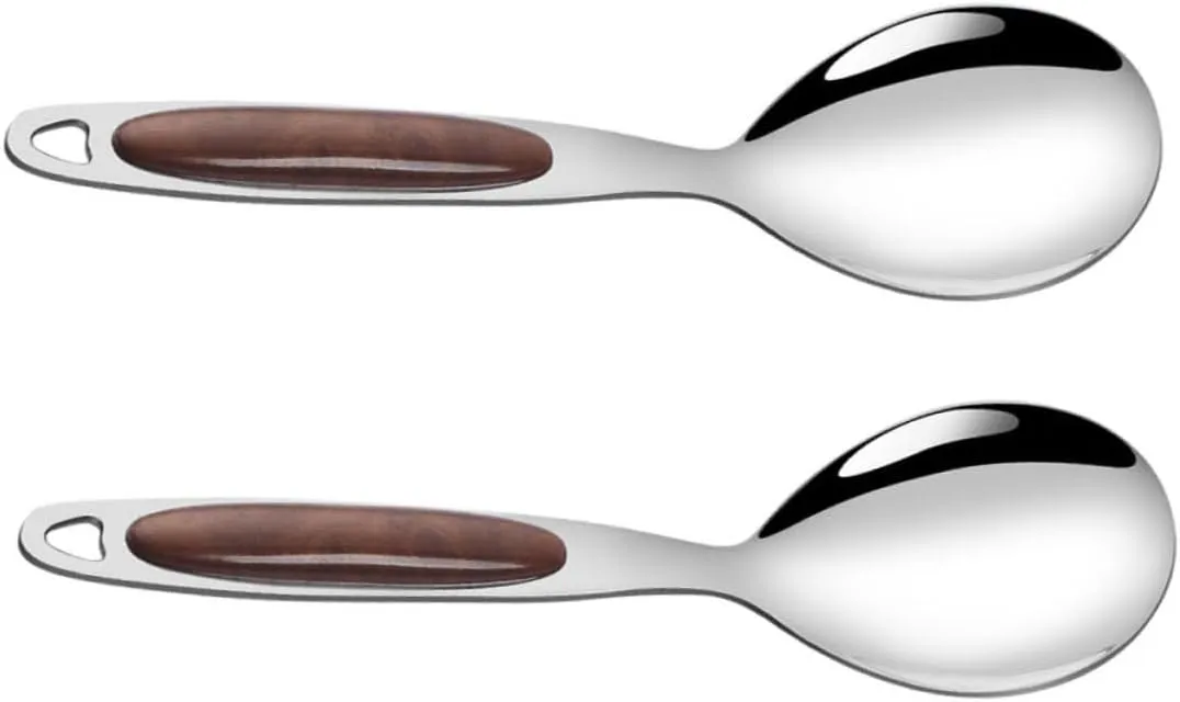 IMIKEYA Gold-plated Large Rice Spoon Soup Spoons Stainless Steel Utensils Lunch Set Communal